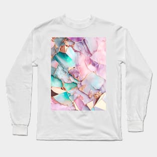 Abstract watercolor marble Long Sleeve T-Shirt